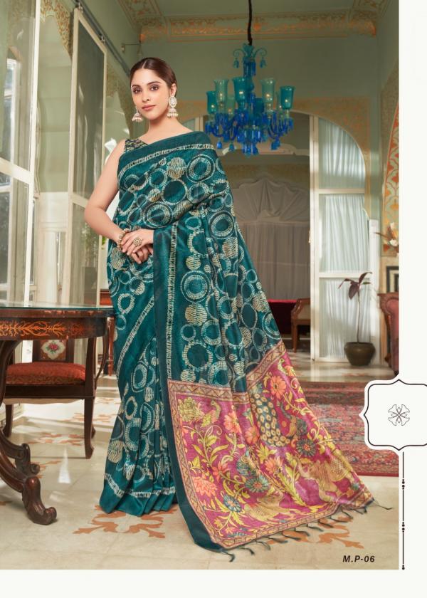 Shreyans Madhubani Paints Printed Fancy Silk Saree Collection